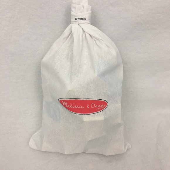 (SOLD)Melissa & Doug Building Blocks 60 Solid Wood Cubes With Storage Bag 123 - Picture 7 of 8